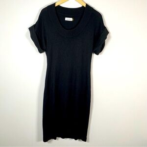 Calvin Klein Merino‎ Wool Blend T-Shirt Short Sleeve Midi Sweater Dress Small